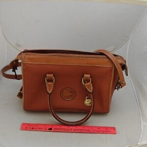 Dooney & Bourke All Weather Leather Classic Leather Satchel Handbag in Tan